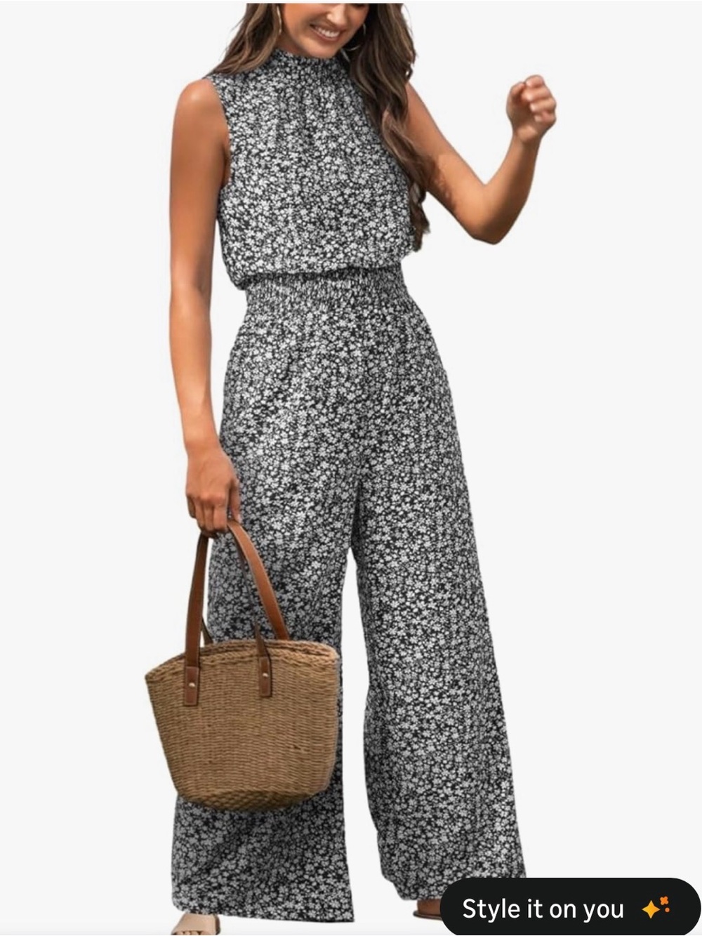 Sleeveless Navy Floral jumpsuit